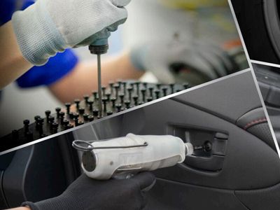 氣動螺絲刀進行汽車內(nèi)飾拆裝